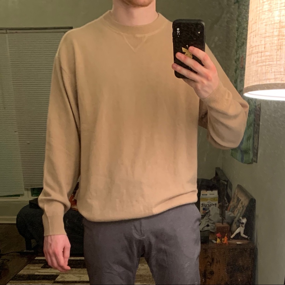 Folio New York Tan Cashmere Sweater